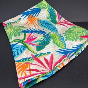 Celebrate Together Tablecloth Round 69" Tropical Leaf Floral Print Multicolor
